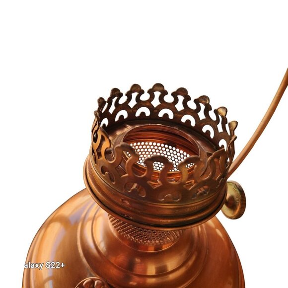 Vintage Copper Electric Hanging Lamp With Chain - Needs Rewiring Or Solar Light - Picture 13 of 15